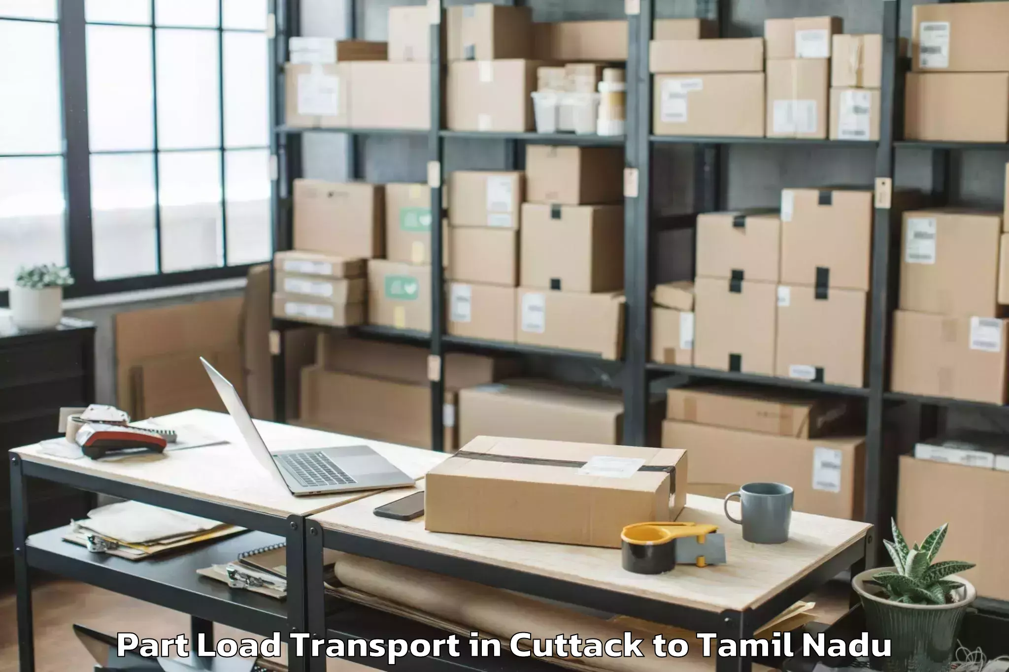 Top Cuttack to Gingee Part Load Transport Available